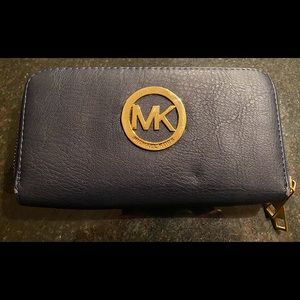 Michael Kors Leather Wallet Navy